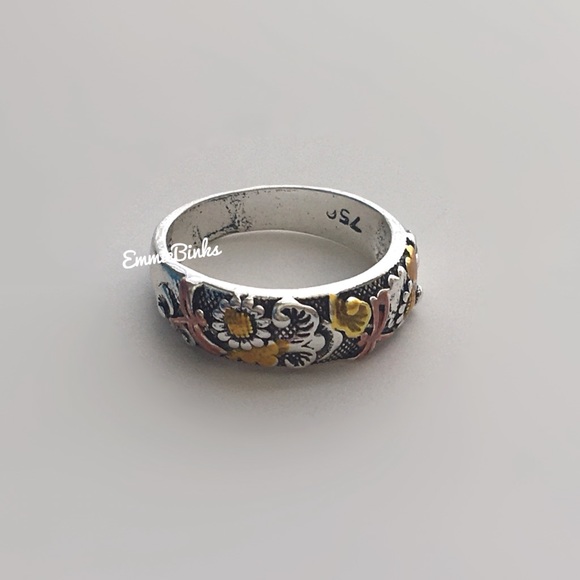 💥3for$28 New Vintage Style Aged Dragonfly Floral Mixed Metal Band Ring - Picture 4 of 14